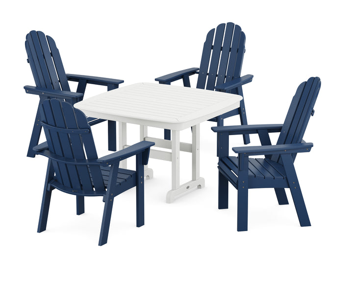 POLYWOOD® Vineyard Curveback Adirondack 5-Piece Dining Set