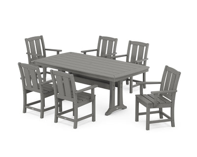 Mission Arm Chair 7-Piece Dining Set with Trestle Legs