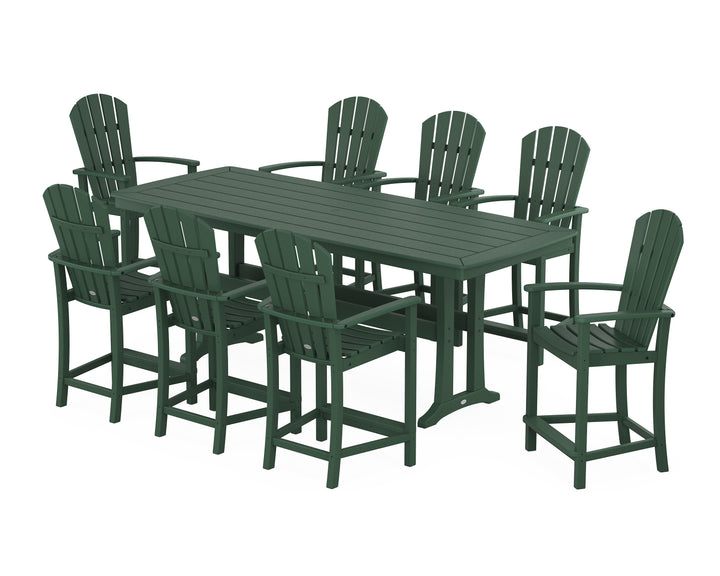 POLYWOOD® Palm Coast 9-Piece Counter Set with Trestle Legs