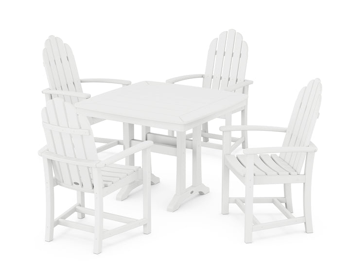 POLYWOOD® Classic Adirondack 5-Piece Dining Set with Trestle Legs