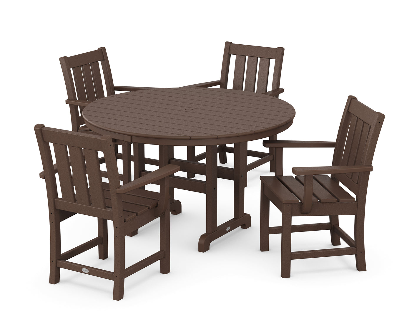 Oxford 5-Piece Round Farmhouse Dining Set