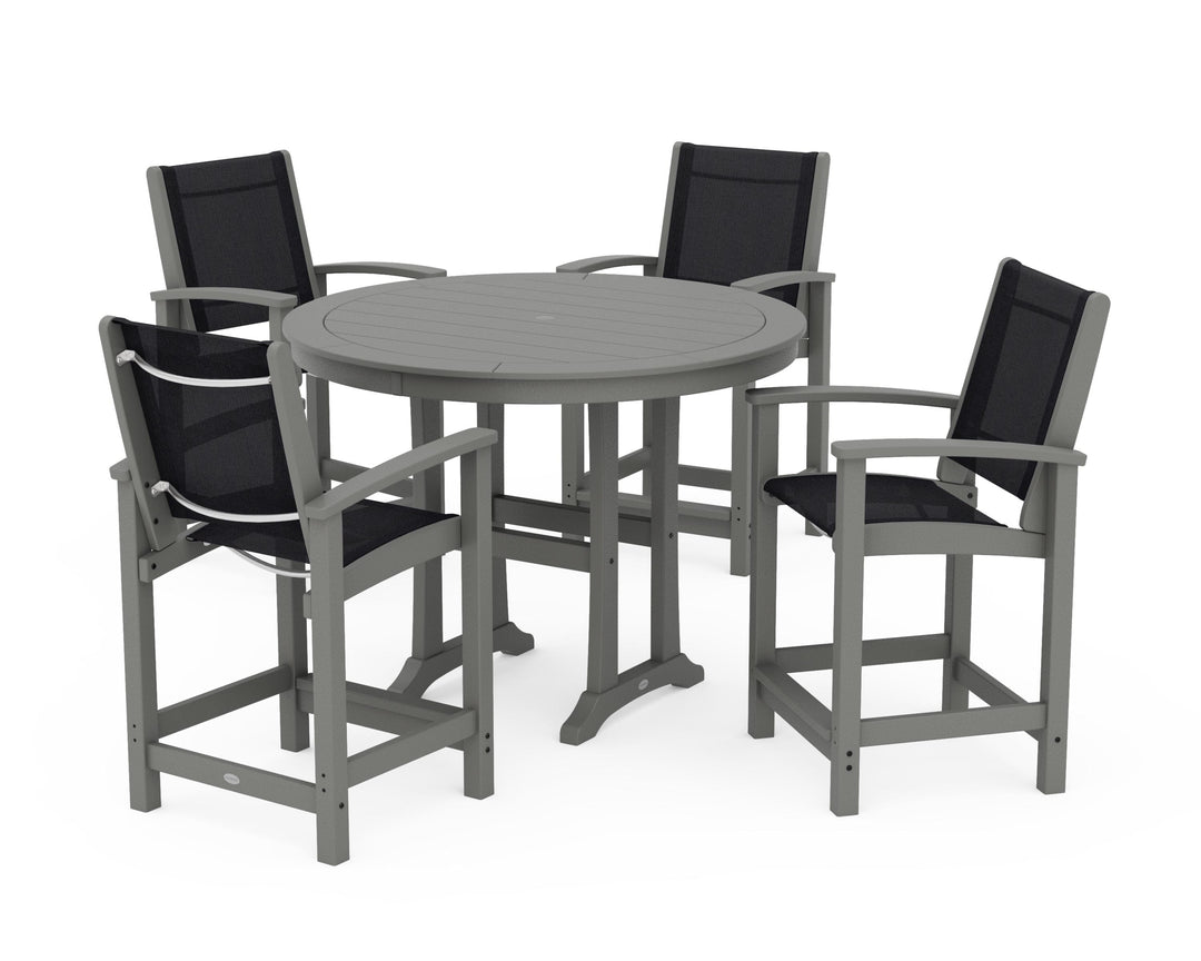 POLYWOOD® Coastal 5-Piece Counter Set