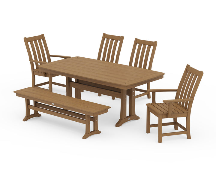 POLYWOOD® Vineyard 6-Piece Dining Set with Trestle Legs