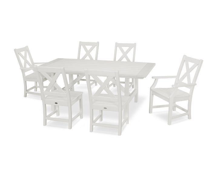 POLYWOOD® Braxton 7-Piece Rustic Farmhouse Dining Set