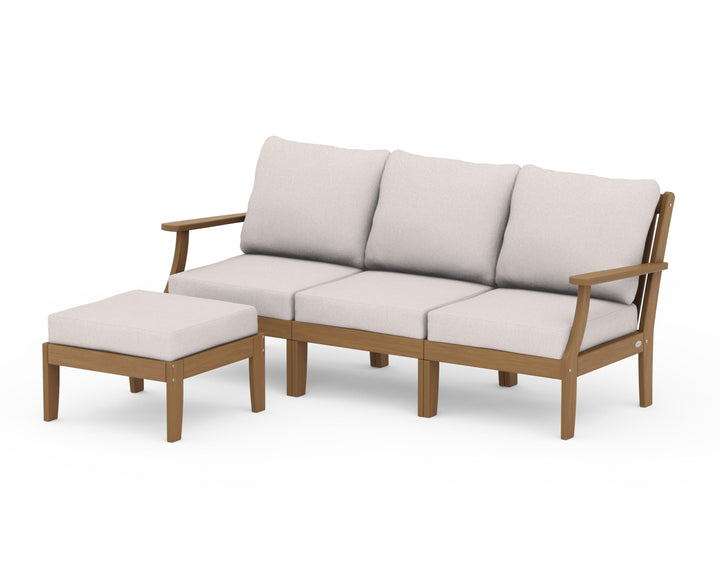 POLYWOOD® Braxton Modular 4-Piece Deep Seating Set with Ottoman