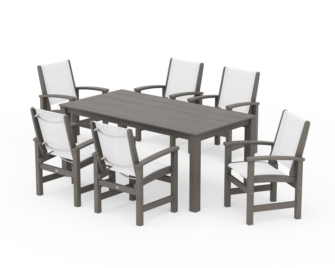 POLYWOOD® Coastal 7-Piece Parsons Dining Set
