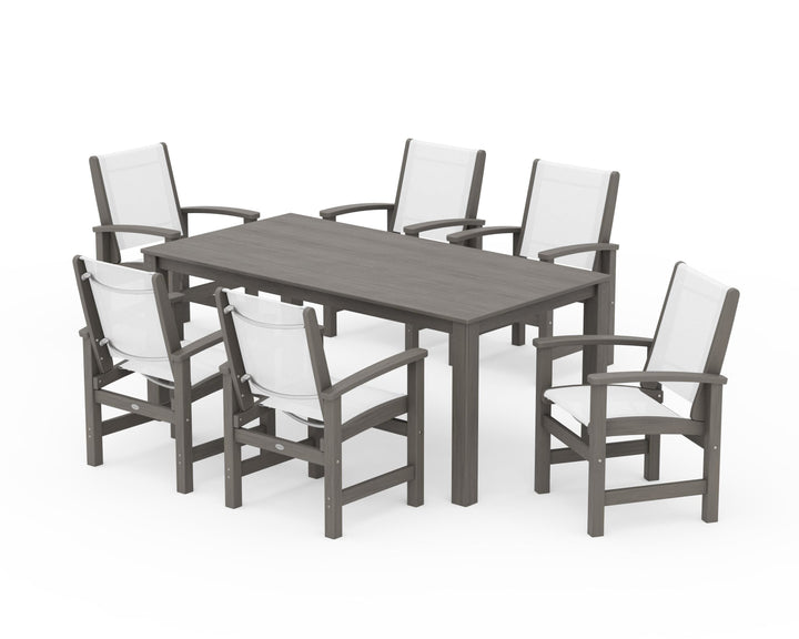 POLYWOOD® Coastal 7-Piece Parsons Dining Set