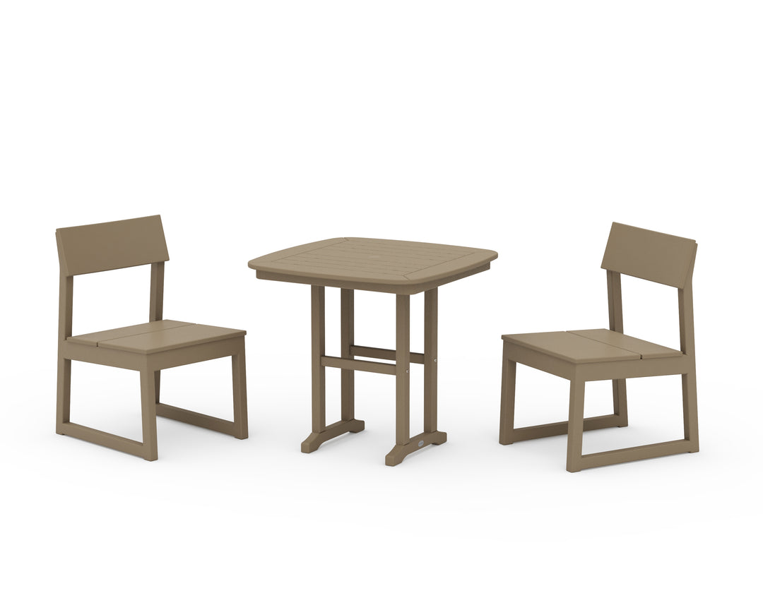 POLYWOOD® EDGE Side Chair 3-Piece Dining Set