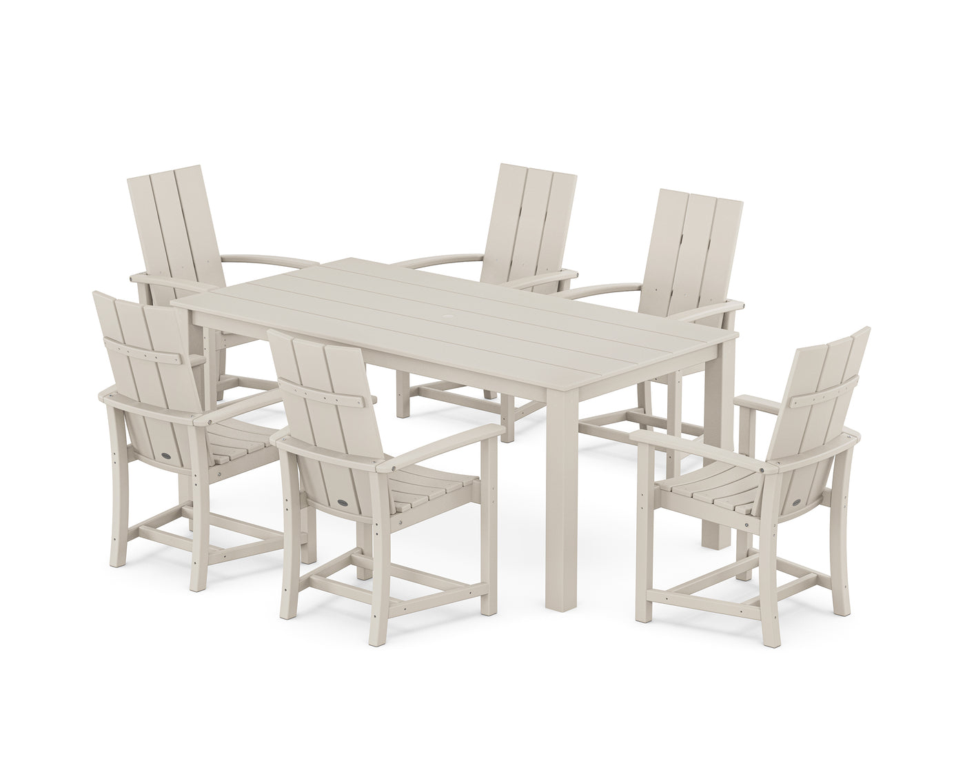 Modern Adirondack 7-Piece Parsons Dining Set