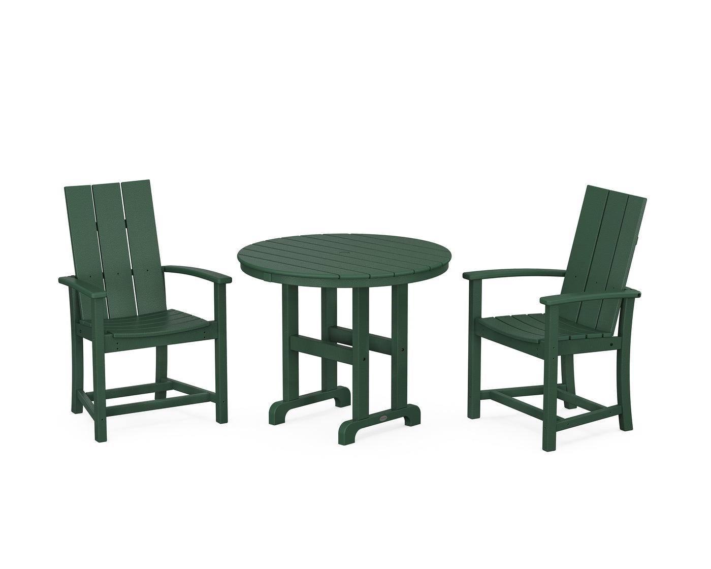 Modern Adirondack 3-Piece Round Farmhouse Dining Set