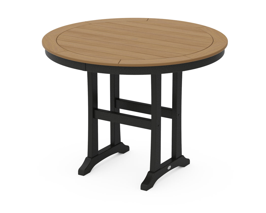 POLYWOOD® Nautical Trestle 48" Round Counter Table