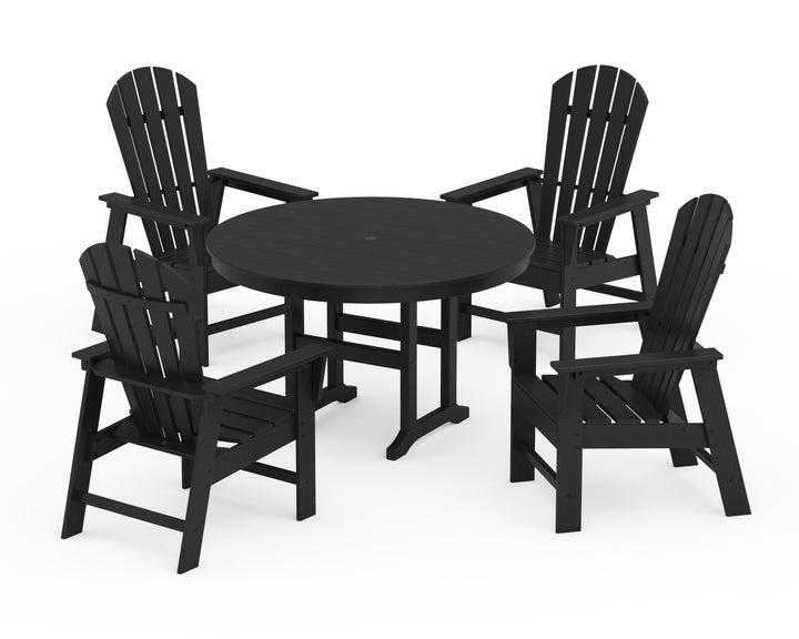POLYWOOD® South Beach 5-Piece Round Farmhouse Dining Set