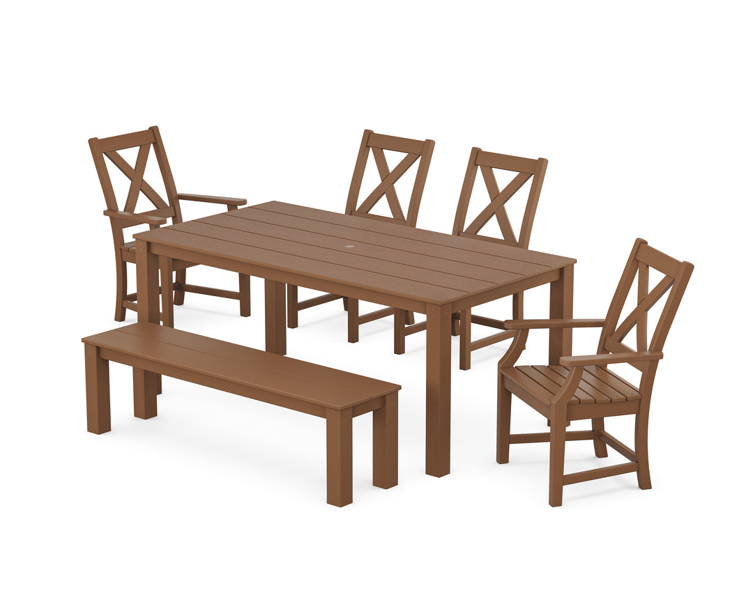 POLYWOOD® Braxton 6-Piece Parsons Dining Set with Bench
