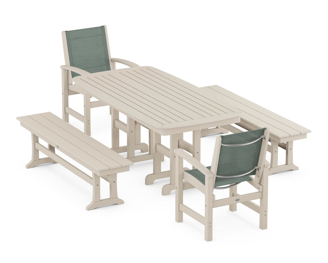 POLYWOOD® Coastal 5-Piece Dining Set