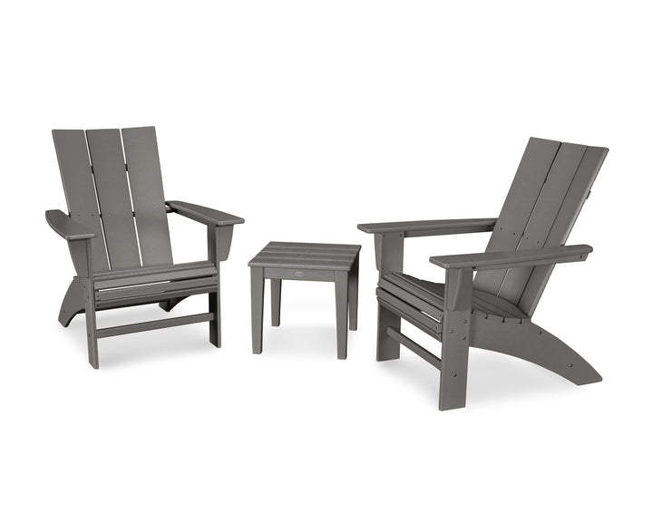 POLYWOOD® Modern 3-Piece Curveback  Adirondack Set