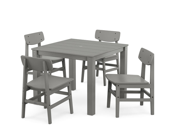 POLYWOOD® Modern Studio Urban Chair 5-Piece Parsons Dining Set
