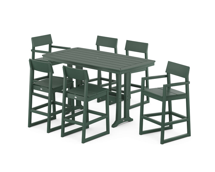POLYWOOD® EDGE 7-Piece Bar Set with Trestle Legs