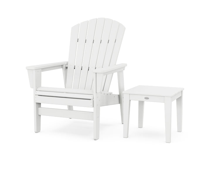POLYWOOD® Nautical Grand Upright Adirondack Chair with Side Table