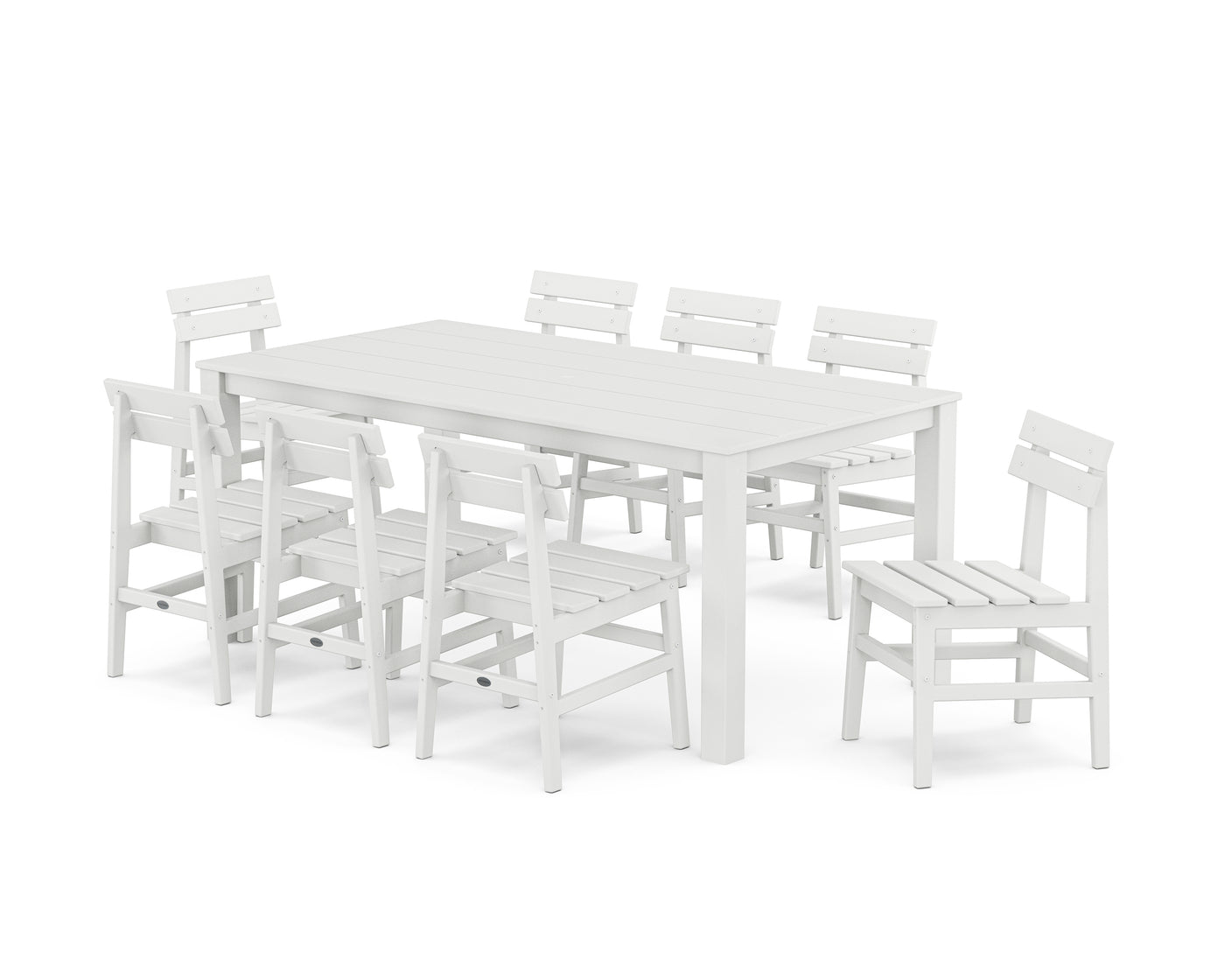 Modern Studio Plaza Chair 9-Piece Parsons Dining Set