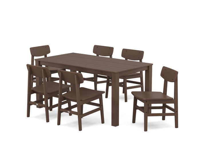 POLYWOOD® Modern Studio Urban Chair 7-Piece Parsons Table Dining Set
