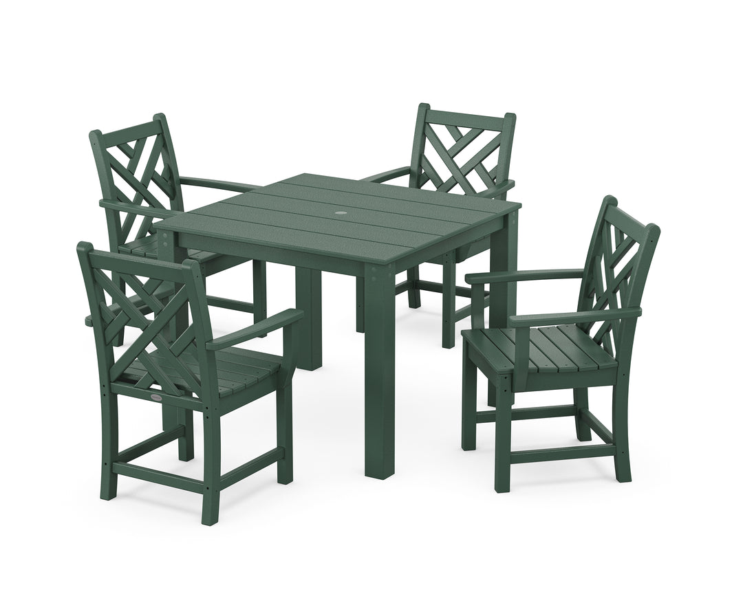 POLYWOOD® Chippendale 5-Piece Parsons Dining Set