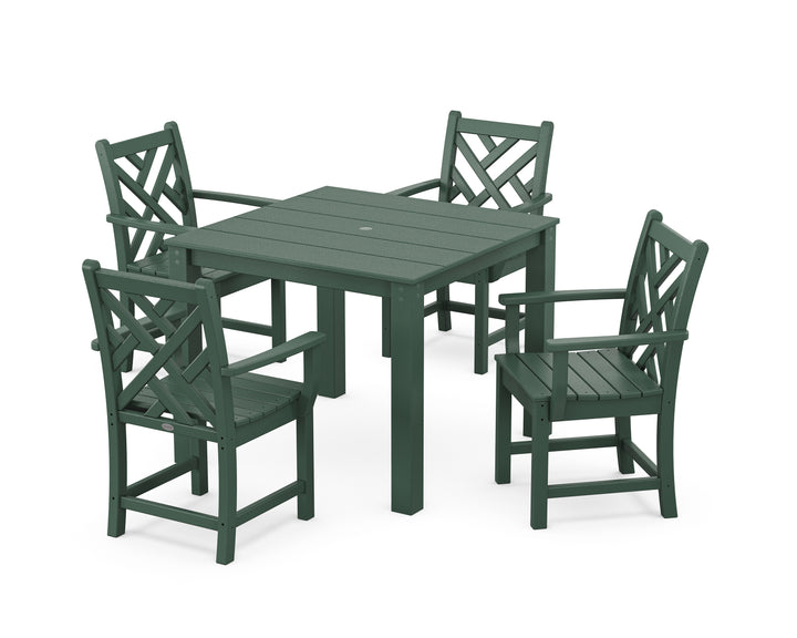 POLYWOOD® Chippendale 5-Piece Parsons Dining Set