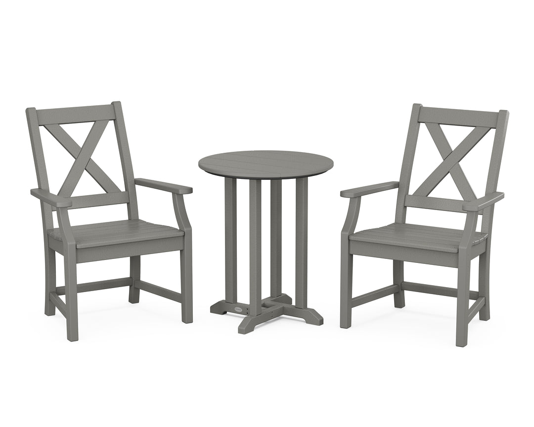 POLYWOOD® Braxton 3-Piece Round Bistro Dining Set