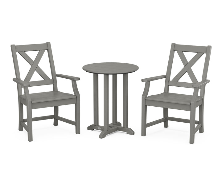 POLYWOOD® Braxton 3-Piece Round Bistro Dining Set