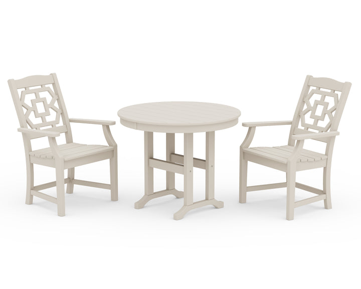 Martha Stewart by POLYWOOD® Chinoiserie 3-Piece Farmhouse Dining Set