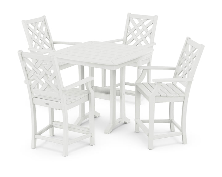 Country Living Wovendale 5-Piece Counter Set with Trestle Legs