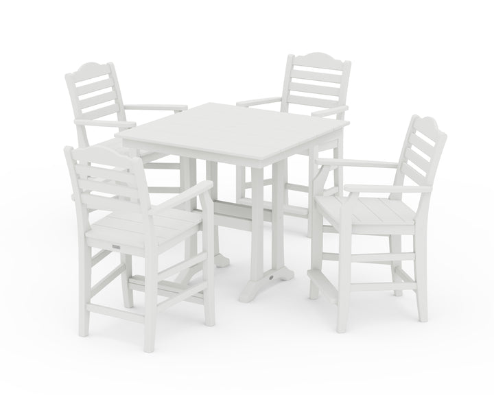 Draper James™ by  POLYWOOD® Savannah 5-Piece Farmhouse Counter Set with Trestle Legs