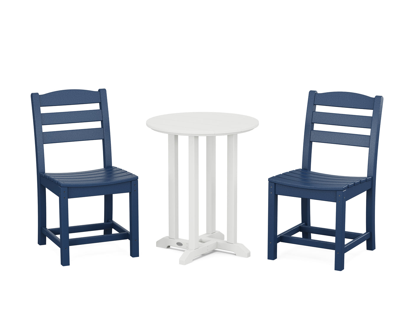 La Casa CafŽ Side Chair 3-Piece Round Bistro Dining Set