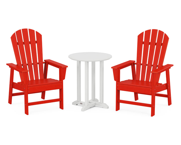 POLYWOOD® South Beach 3-Piece Round Farmhouse Bistro Dining Set
