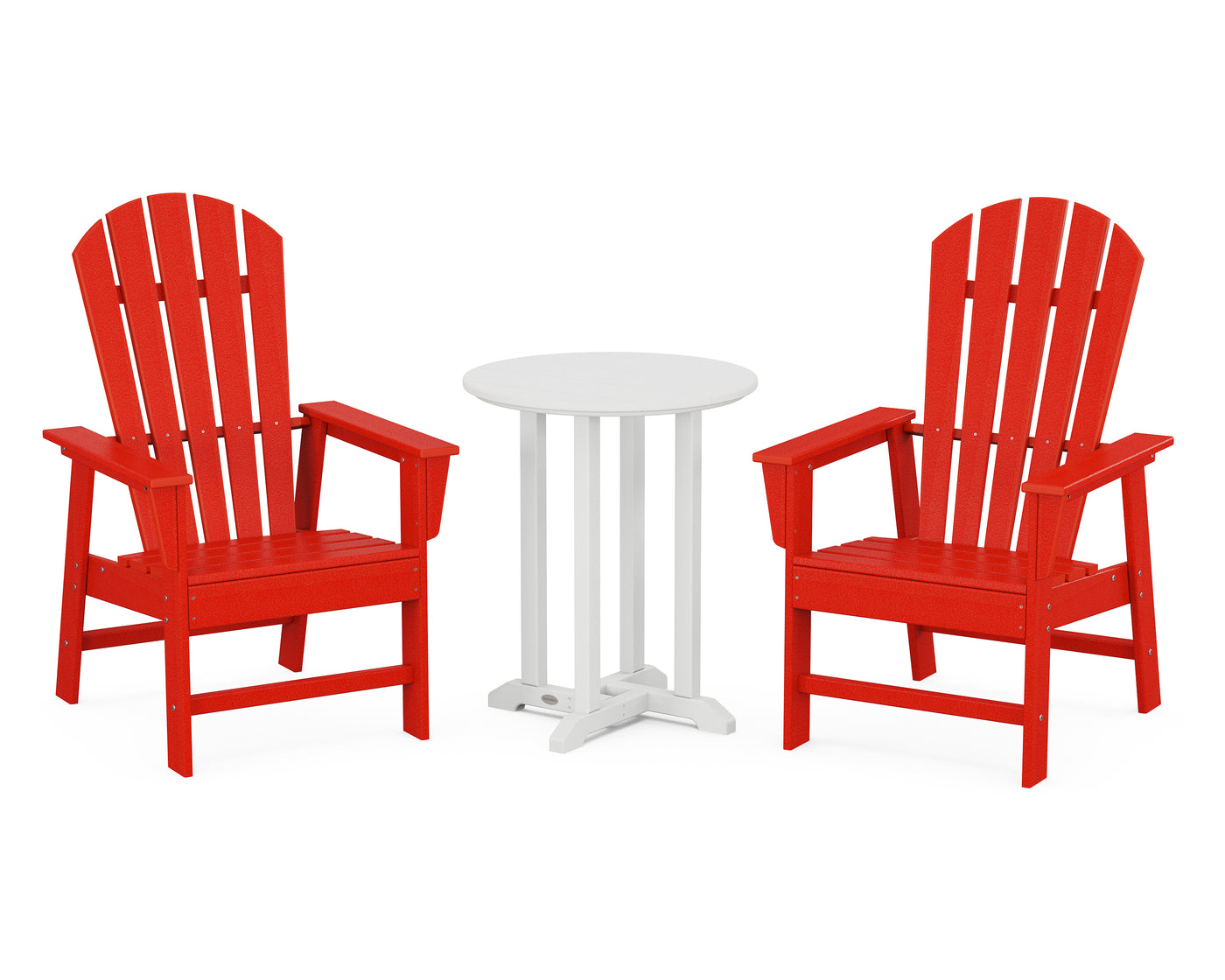 South Beach 3-Piece Round Farmhouse Bistro Dining Set