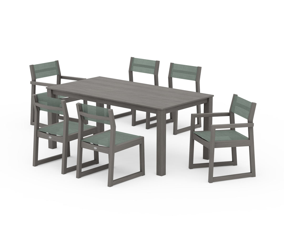POLYWOOD® EDGE Sling 7-Piece Parsons Dining Set