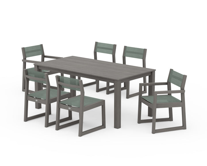 POLYWOOD® EDGE Sling 7-Piece Parsons Dining Set