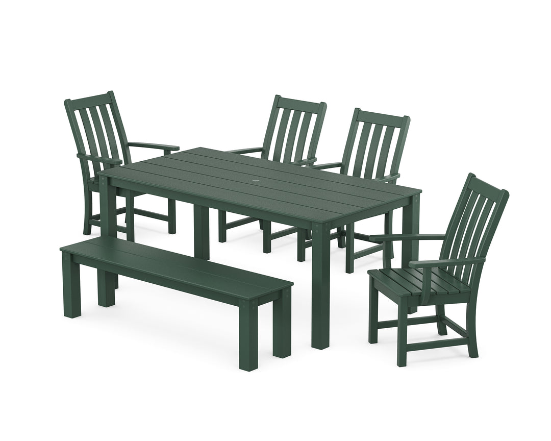 POLYWOOD® Vineyard 6-Piece Parsons Dining Set with Bench
