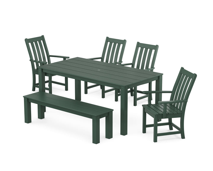 POLYWOOD® Vineyard 6-Piece Parsons Dining Set with Bench