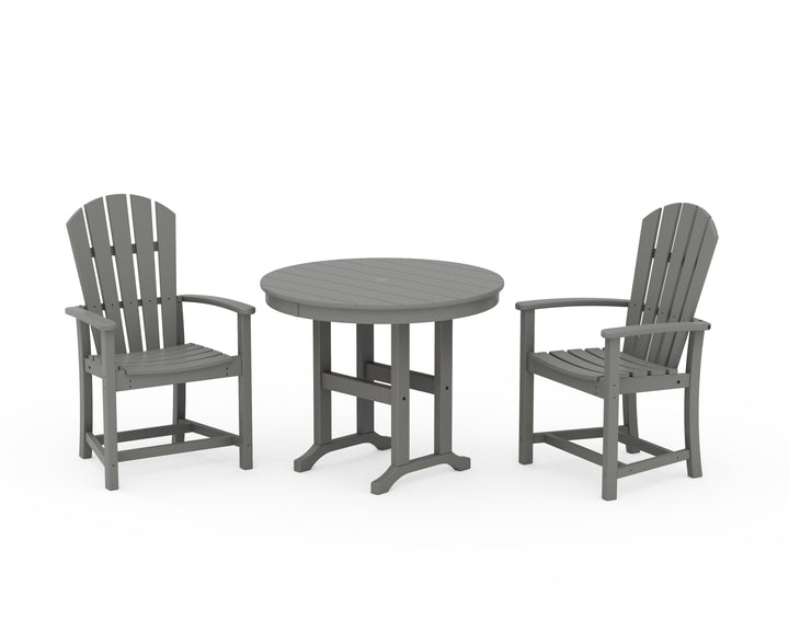 POLYWOOD® Palm Coast 3-Piece Round Farmhouse Dining Set
