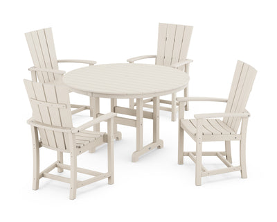 Quattro 5-Piece Round Farmhouse Dining Set