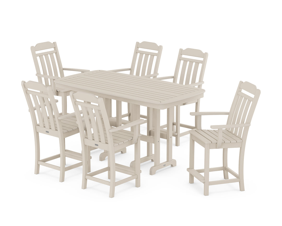 Country Living Cottage Arm Chair 7-Piece Counter Set