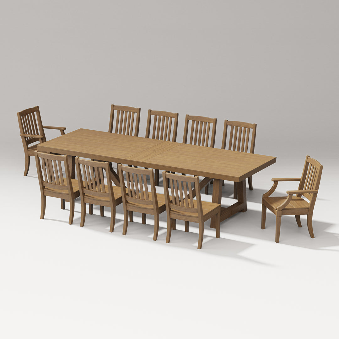 PW Designer Series Estate 11-Piece A-Frame Table Dining Set