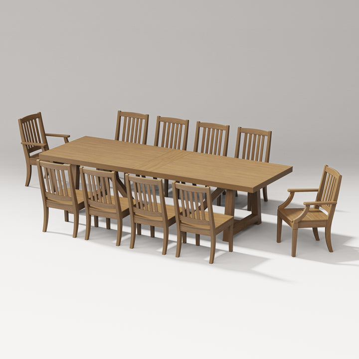 PW Designer Series Estate 11-Piece A-Frame Table Dining Set