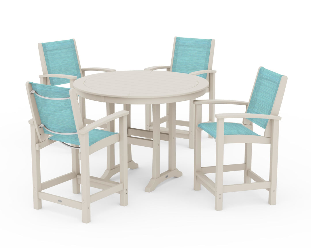 POLYWOOD® Coastal 5-Piece Counter Set