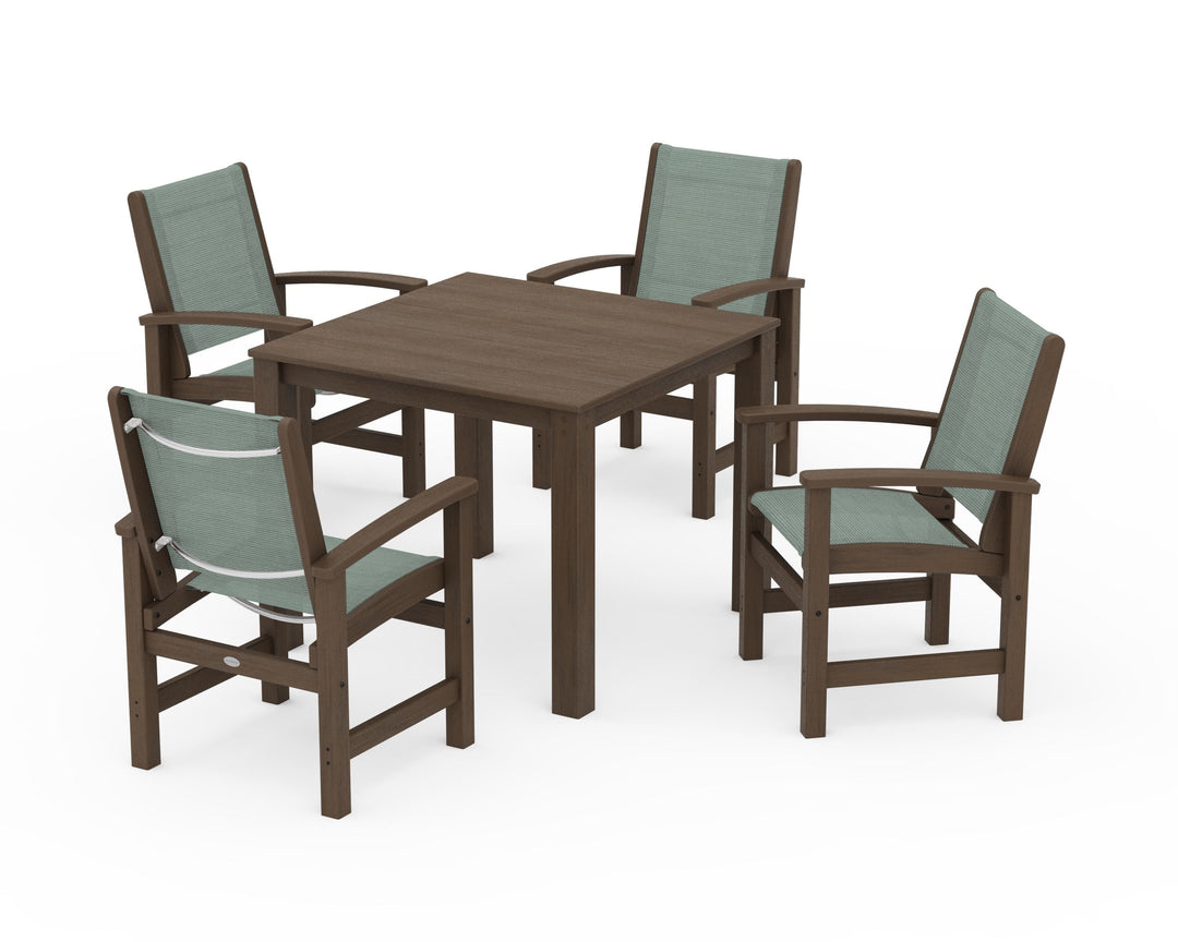 POLYWOOD® Coastal 5-Piece Parsons Dining Set