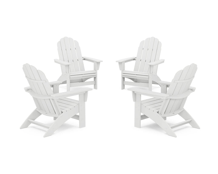 POLYWOOD® 4-Piece Vineyard Grand Adirondack Chair Conversation Set