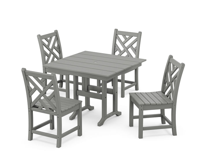 POLYWOOD® Chippendale Side Chair 5-Piece Farmhouse Dining Set