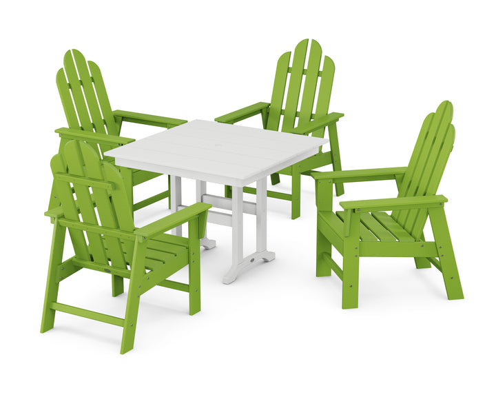 POLYWOOD® Long Island 5-Piece Farmhouse Dining Set