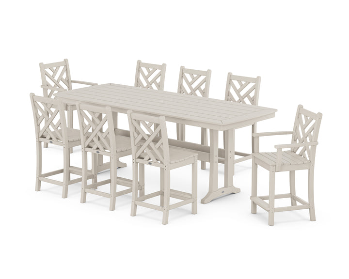 POLYWOOD® Chippendale 9-Piece Counter Set with Trestle Legs