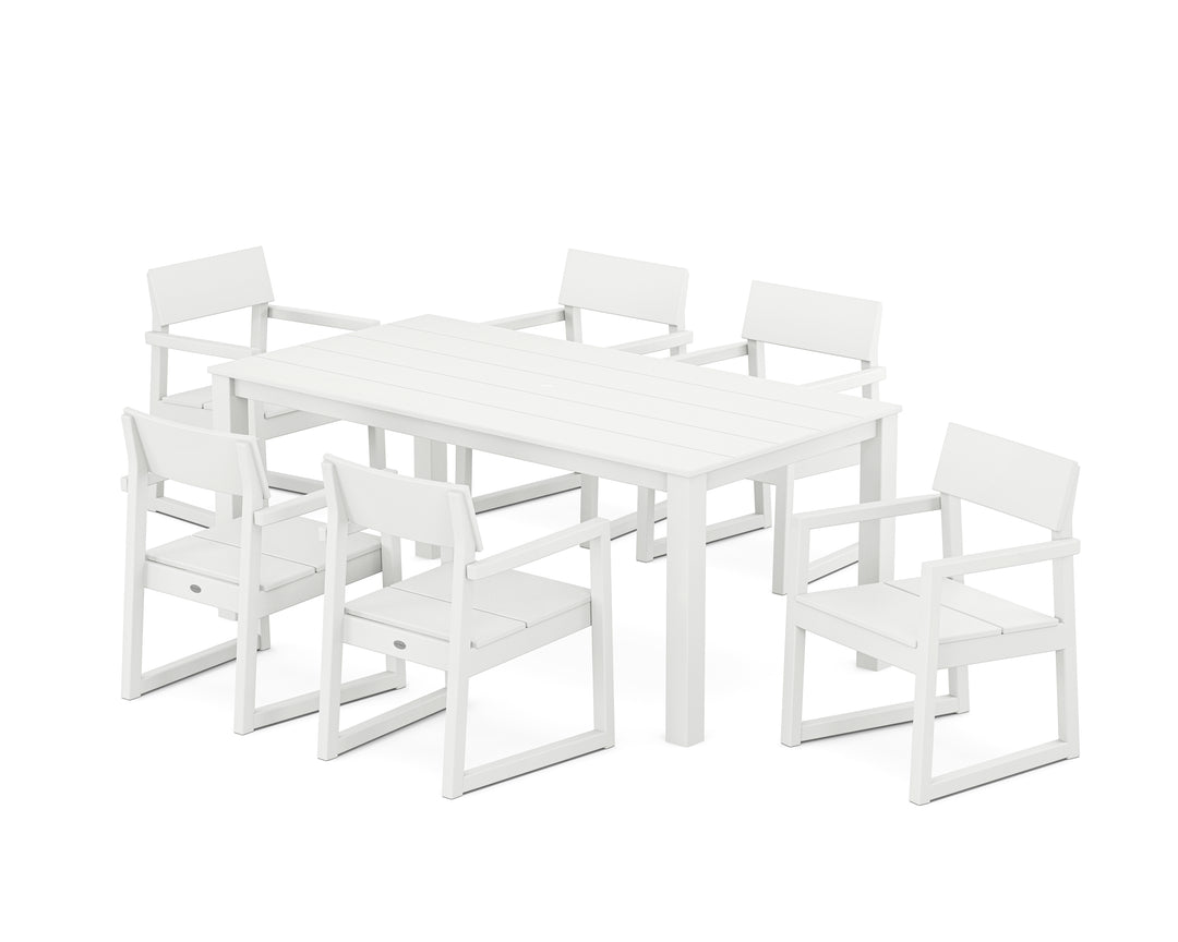 POLYWOOD® EDGE Arm Chair 7-Piece Parsons Dining Set
